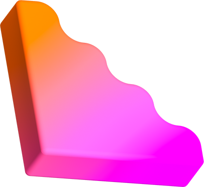 Vibrant Blocky 3D Shape Gradient Curvy Stair